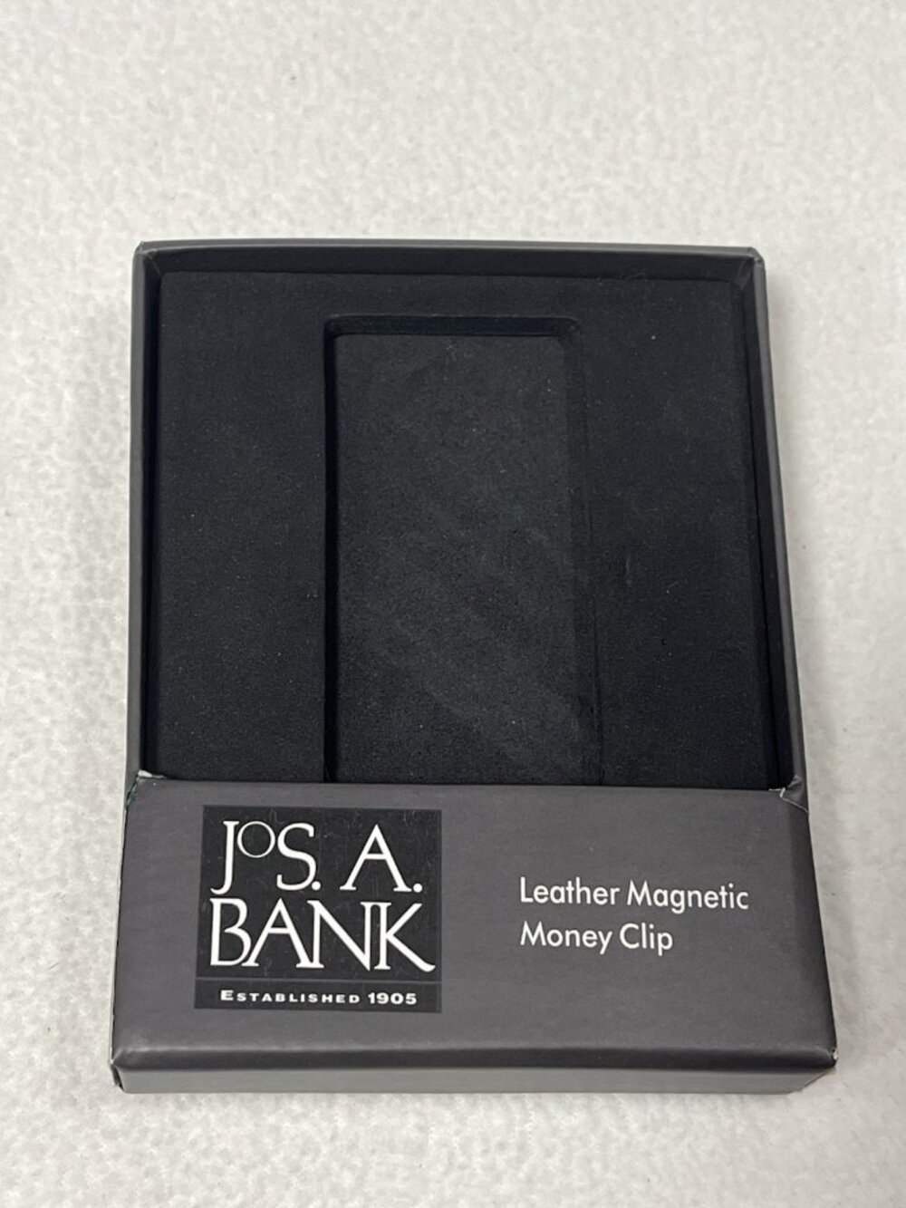 Jos. A. Bank Leather Magnetic Money Clip Black • New with box & tag - Picture 12 of 16